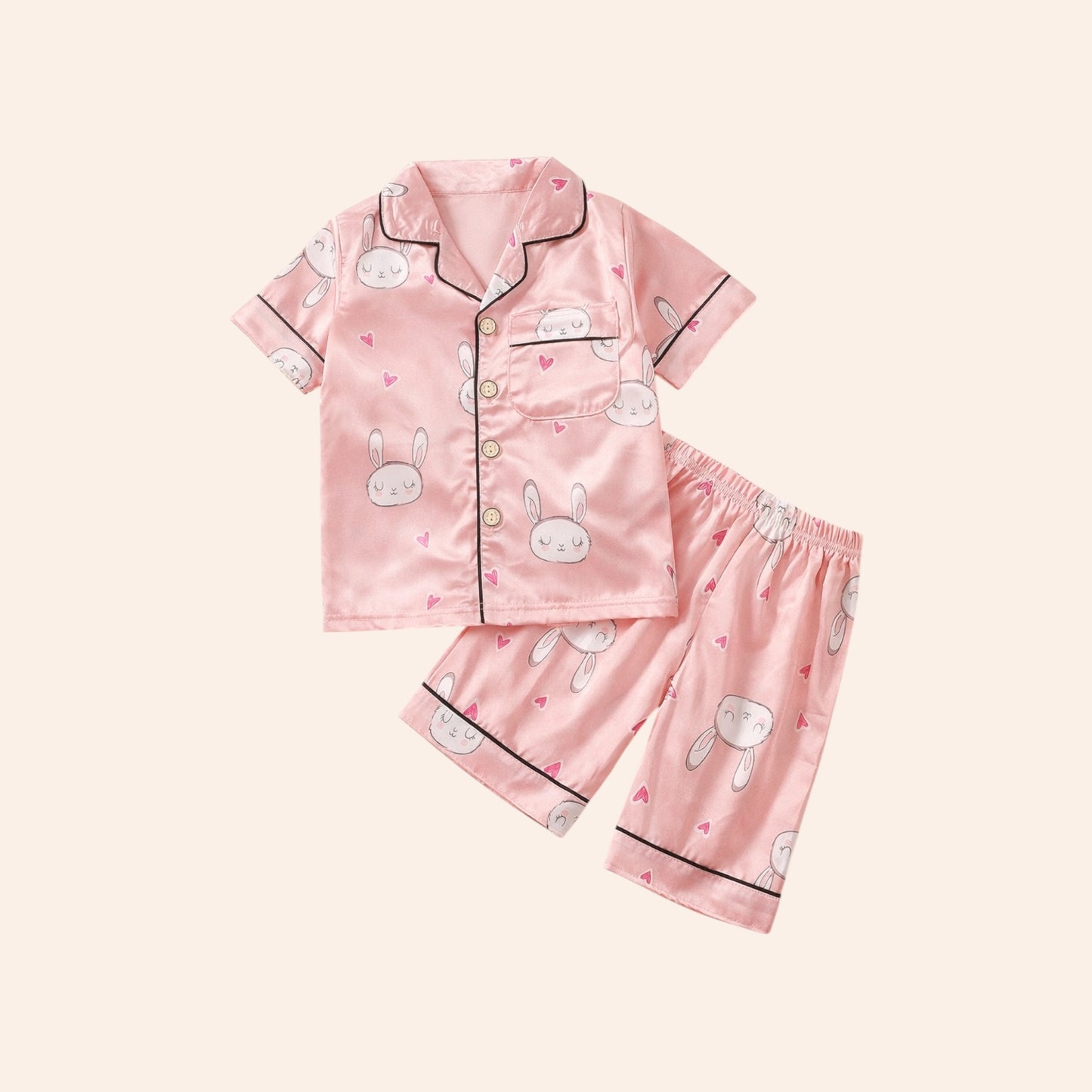 Pijama Bunny Rosada para niña | Suave y fresca para dormir