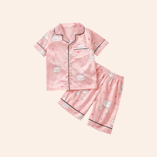 Pijama Bunny Rosada para niña | Suave y fresca para dormir